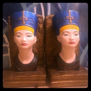 Egyptian Queen Nefertiti bookends